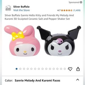 Sanrio Melody and Kuromi salt and pepper shakers